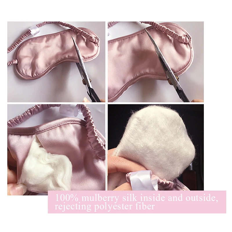 Маска для сна Женская портативная из натурального шелка с эмуляцией повязка на