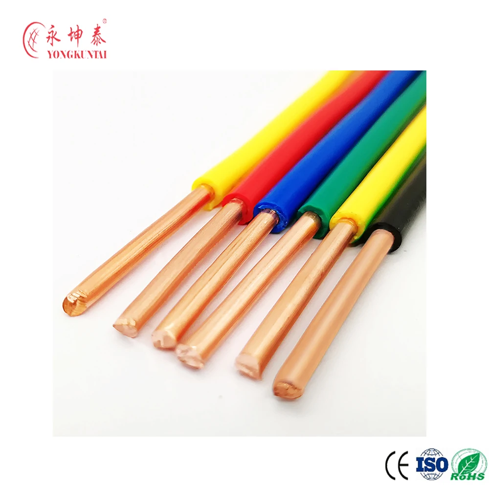 Solid Copper wire Electric cable 10 12 14 16 18 20 awg Wires 14awg 16awg 18awg Electrical Power PVC Single core cables 220V 380V