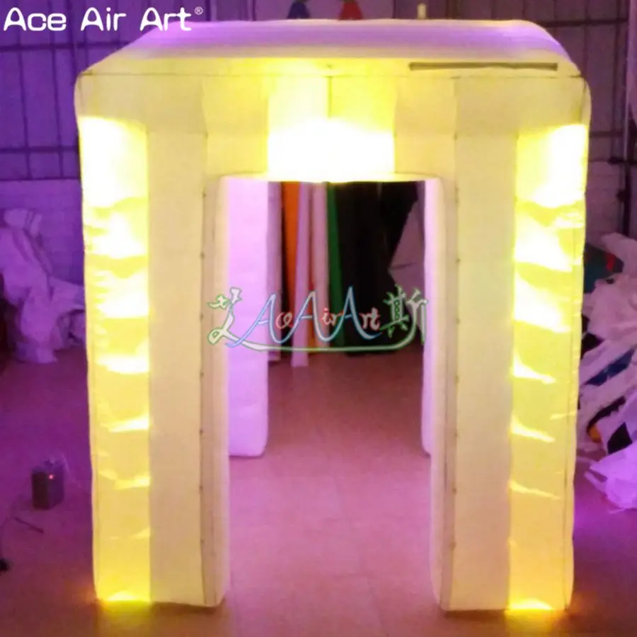 Заводская цена надувная фотобудка для вечерние с разноцветными изменяющимися