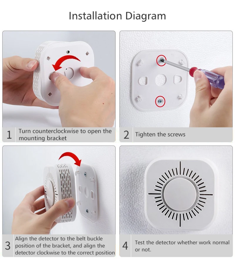 

Tuya Wifi Smoke Detector Fire Protection Portable Smoke Detector Home Safe Security Smoke Alarm Sensor Smart Home