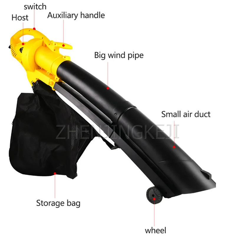 3000W Portable Blower High Power Electric Leaf Suction Machine Garden Cleaning Tools Shredder 35L Large Capacity Hair Dryer | Инструменты