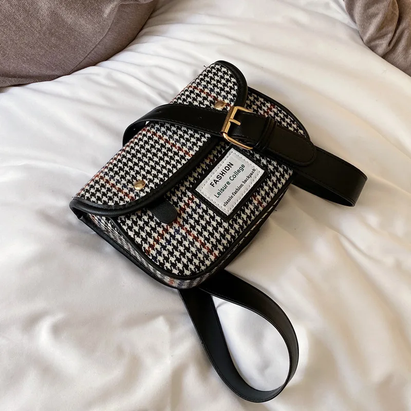 Женская качественная кожаная сумка через плечо маленькая с клапаном сумки