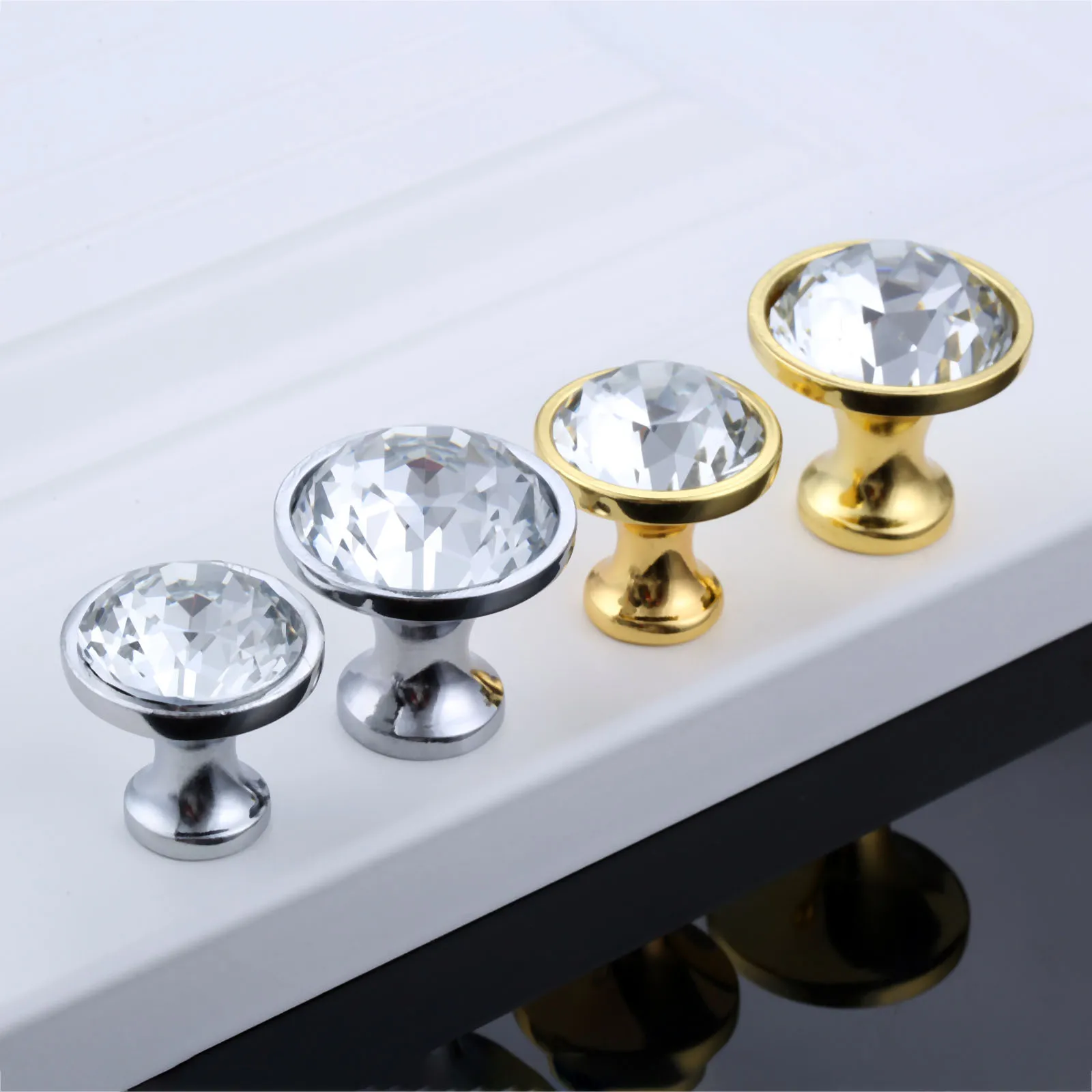 Ручки для шкафа из хрустального стекла 25/30 мм Круглый комод ящик сундук дверь или