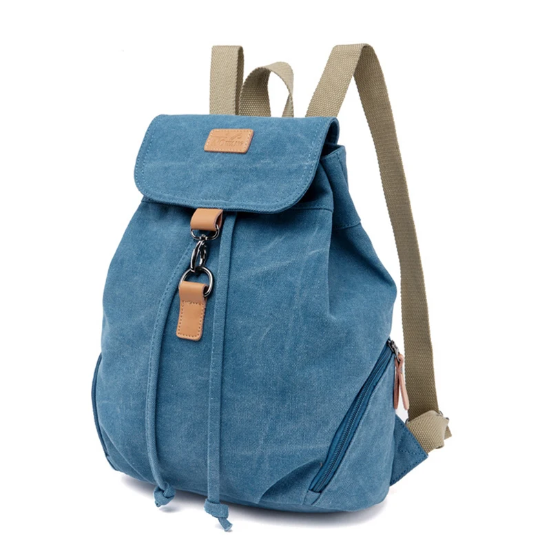

New Arrival High Quality Lady Rucksack College Girls School Bag Canvas Backpack