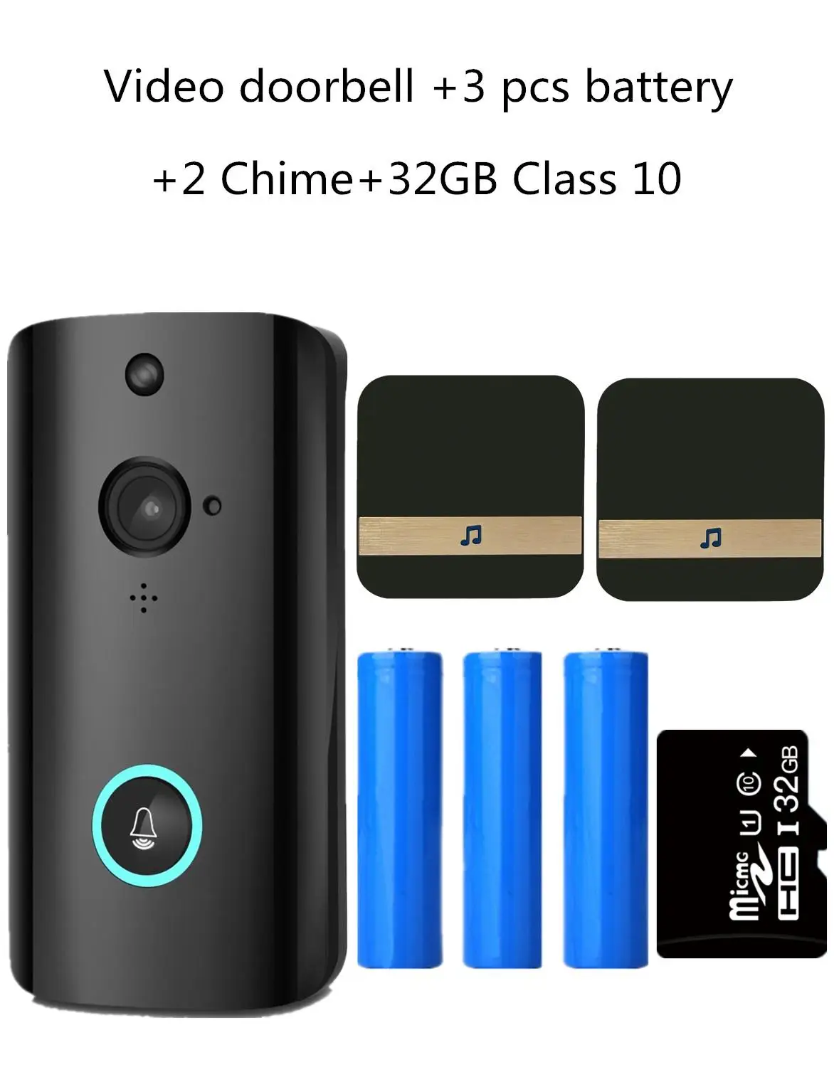 Option 11 Vikewe M9 видео дверной звонок умный беспроводной WiFi дверной звонок для безопасности визуальная запись домашний монитор ночное видение домофон дверной телефон - Название цвета: Option 11