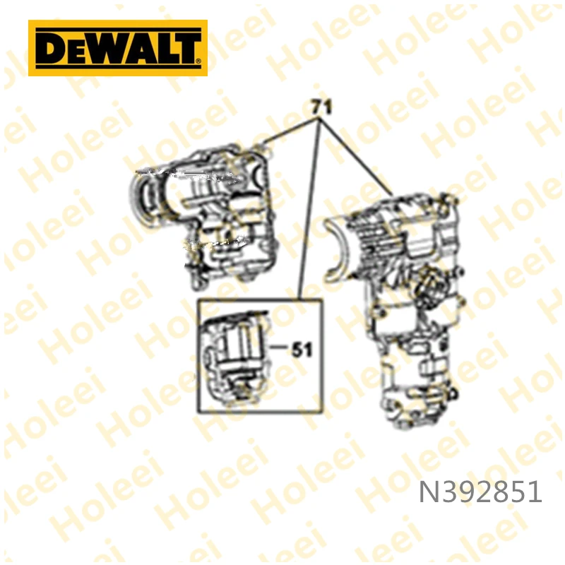 

Запчасти для электроинструментов GEARCASE SA для DEWALT DCH363 DCH364 N392851
