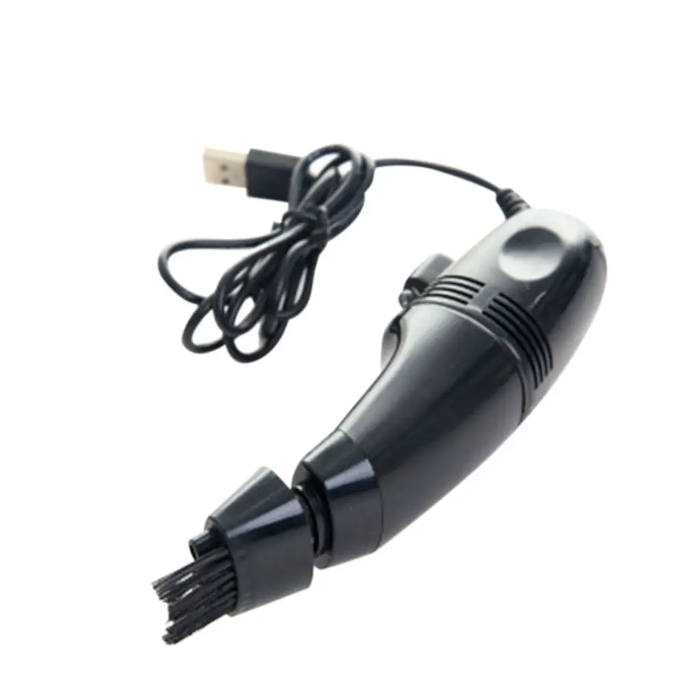 Black Полезная Мини Компьютерная вакуумная USB клавиатура щетка Очиститель Щетка для ноутбука пылеочиститель набор бытовой чистящий инструмент 4 цвета - Цвет: Black