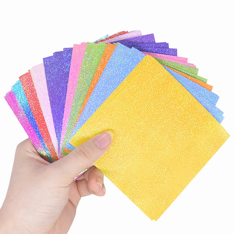 50pcs Square Origami Paper Single Side Shining Folding Multicolor Papers Kids Handmade DIY Scrapbooking Craft Decor Multi Size | Дом и сад
