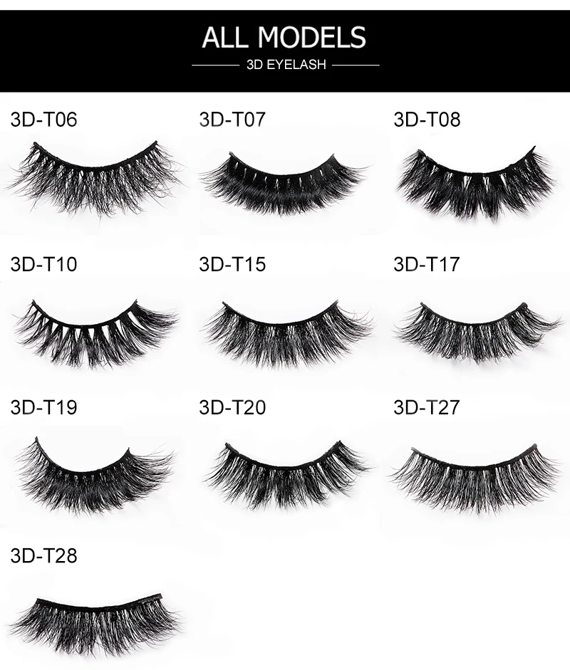 Модные 3D накладные ресницы из норки Набор накладных ресниц ручной работы