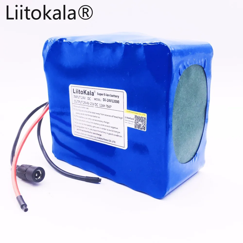 HK 18650-26650-7s6p LiitoKala 24 v 12ah bateria 15A BMS 25a 250 w и 12 000 mAh para silla DE r |