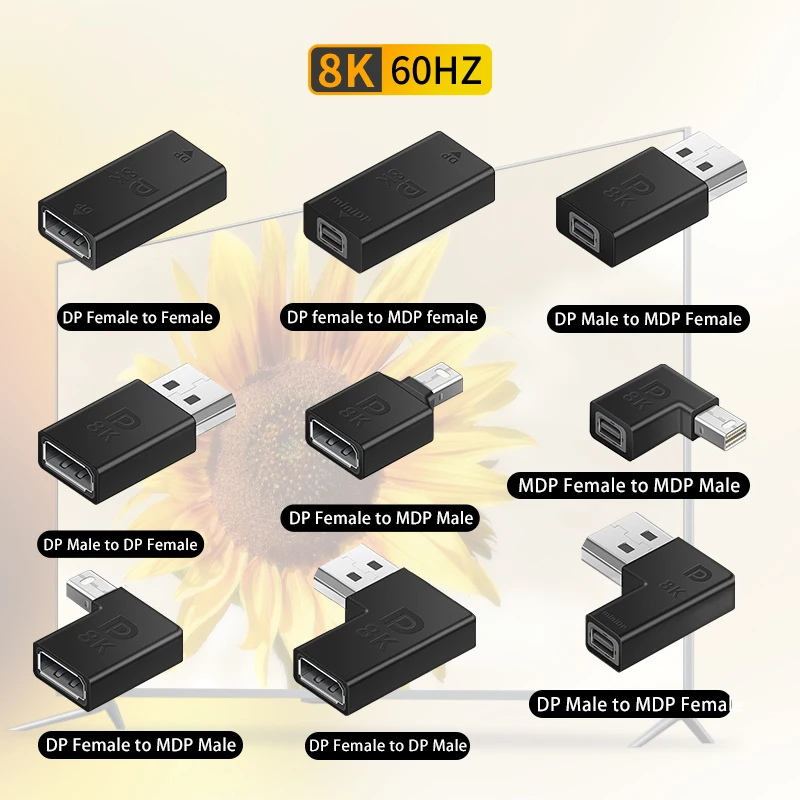 

Адаптер высокой четкости поддерживает видеовыход 8K, поддерживает выход интерфейса DP для мониторов проекторов высокой четкости телевизоро...