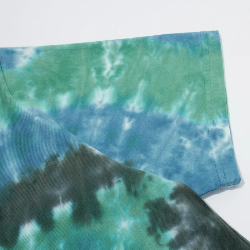 

Summer Men's New Multicolor Finishing Work vortex Tie-Dye Loose Short-Sleeved Niche High Street Dark Wind T-shirt