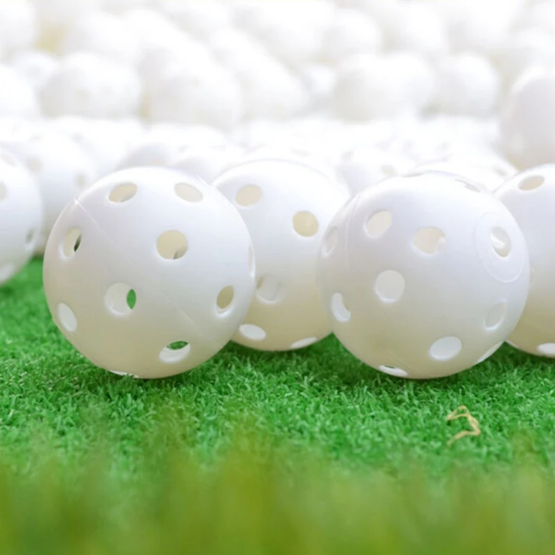 

12Pcs/set Plastic Whiffle Airflow Hollow/Solid Golf Practice Training Balls Outdoor Putting Green Target Backyard Swing Game