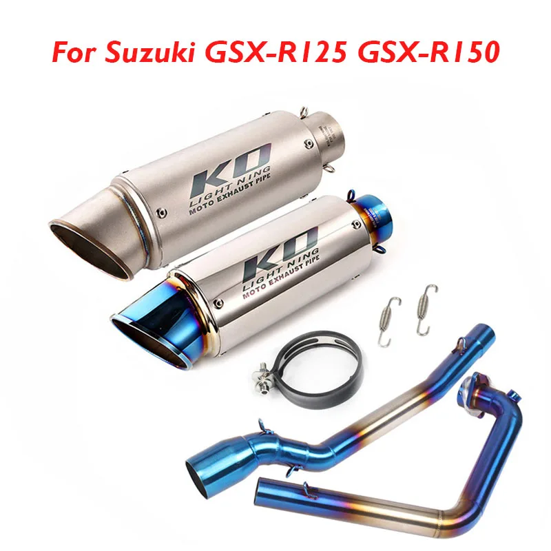 Motorcycle Exhaust System Full Muffler Pipe Silencer Tip Escape Header Connection Tube for Suzuki GSX-R125 GSX-R150 GSX-S150