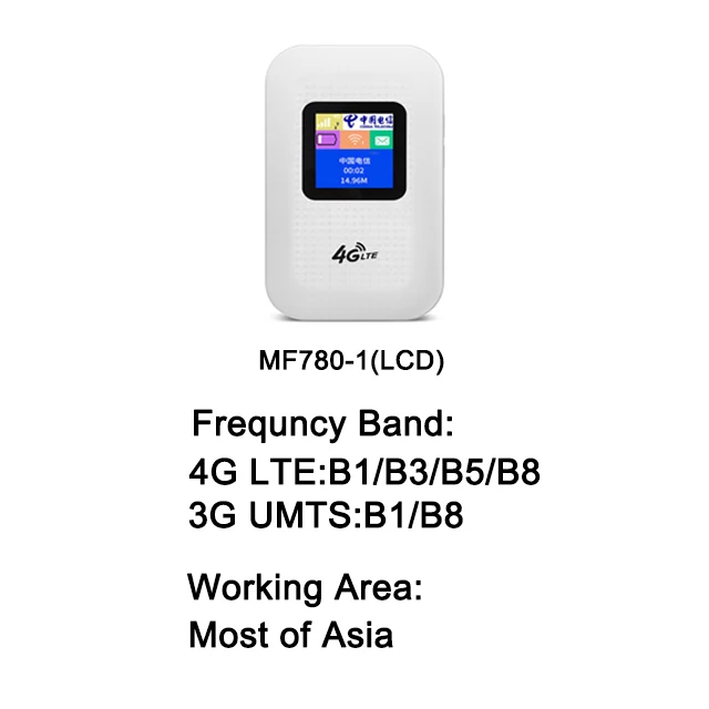 MF780-1(LCD) TianJie 4G LTE Wifi роутер 150 Мбит/с мини Мобильная точка доступа портативный автомобильный Mifi модем Ulocked беспроводной ключ 3g 4G Wi-Fi роутер - Цвет: MF780-1(LCD)