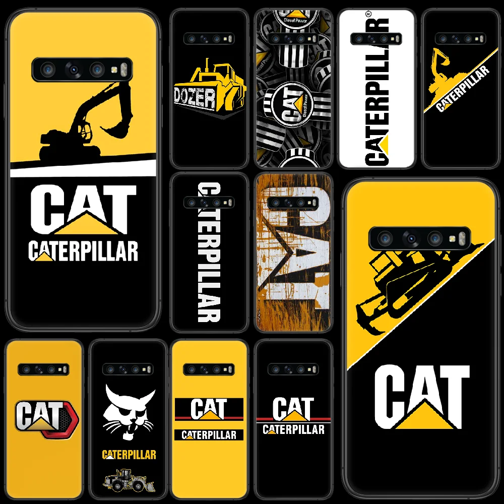 

Caterpillars CAT Cool Car Phone Case For Samsung Galaxy S 7 21 Note 8 9 10 20 E FE Plus Ultra black Cover Tpu Shell 3D Bumper