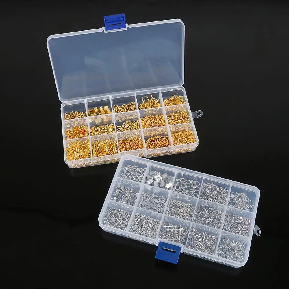 Серьги сделай сам Золотое и серебряное кольцо скачок цепочки крючки застежка