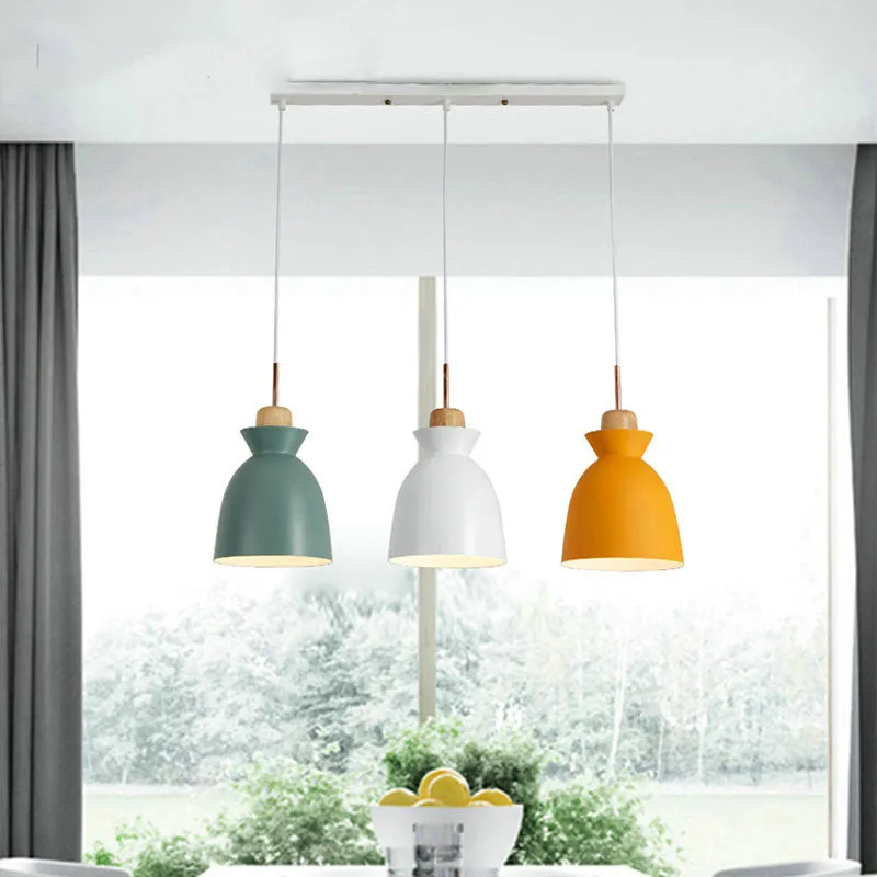 Скандинавская люстра s Makaron железная Подвесная лампа для гостиной столовой кухни