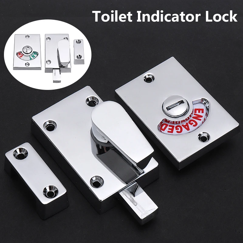 

Public Toilet Indicator Lock Bathroom Door Lock Privacy Vacant Engaged Indicator Bolt Latch For Home Hardware Tool
