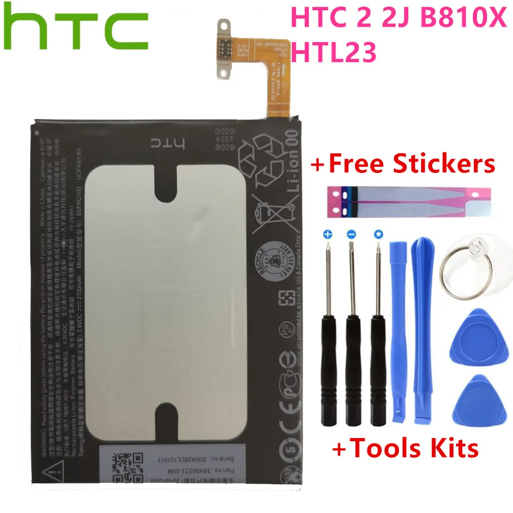 

Оригинальный сменный аккумулятор B0PAG100 для HTC Butterfly 2 2J B810X HTL23 2700 мАч, высококачественные Внутренние аккумуляторы Akku + набор инструментов