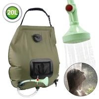 water bags 20l outdoor camping hiking solar shower bag heating camping shower climbing hydration bag hose switchable shower head