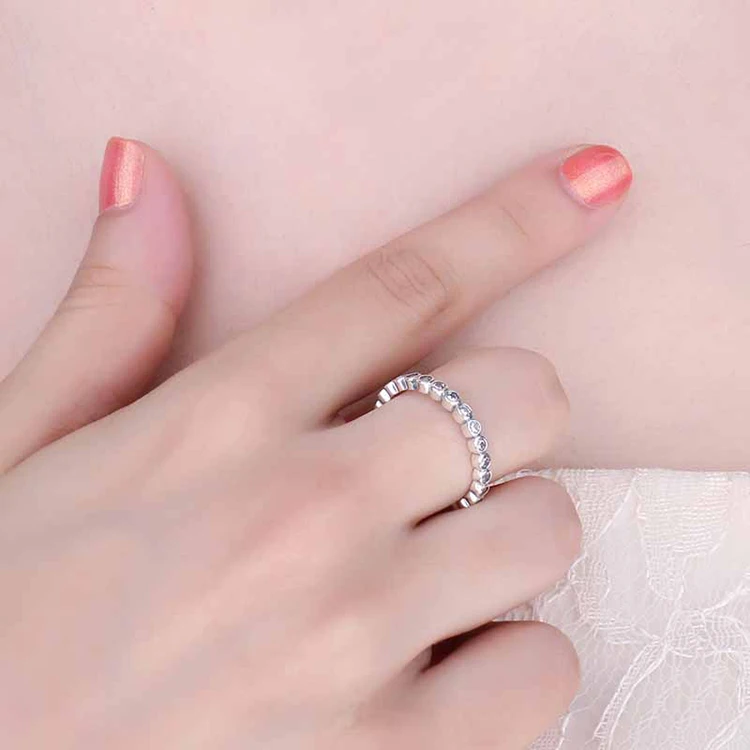 Jewelrypalace серебро 925 пробы кольца кубического циркония Jewelry CZ стекируемые Вечность кольцо наборы для ухода за кожей модные женские туфли Подарки