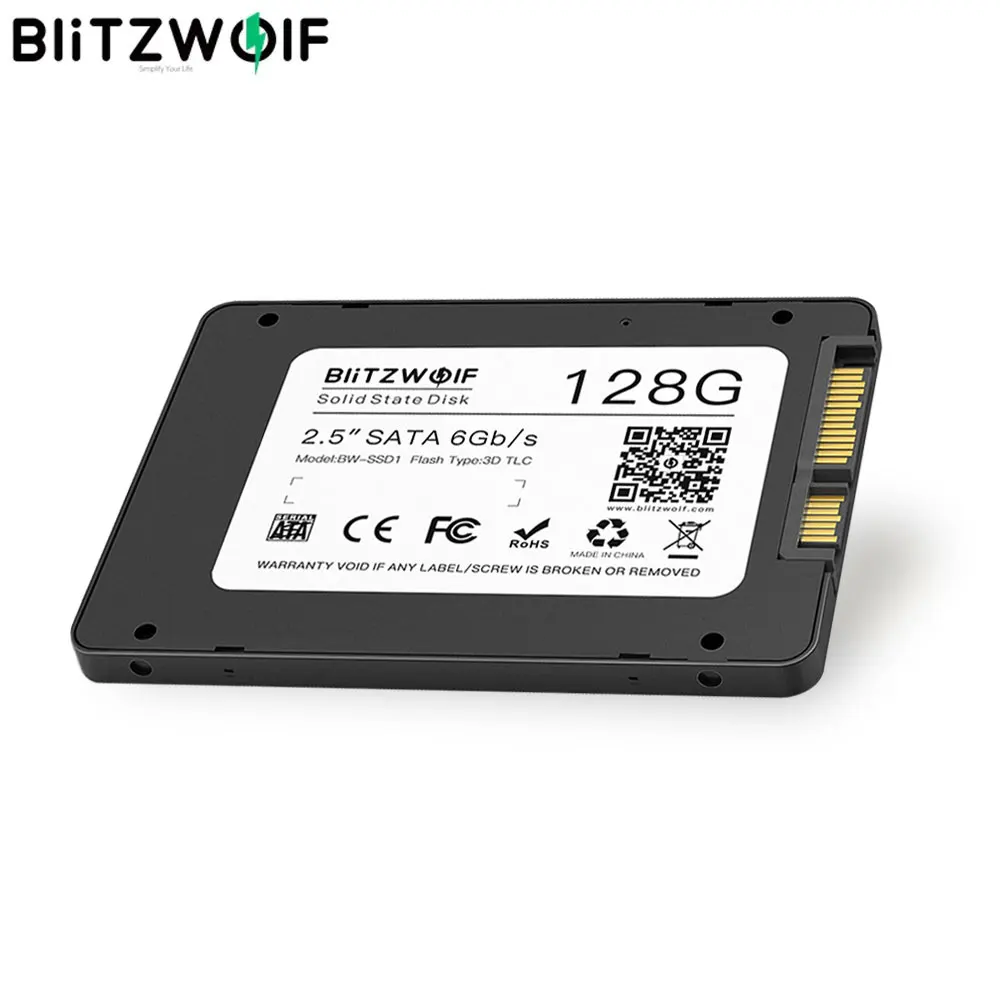 BlitzWolf BW SSD1 128 ГБ 2 5 &quotSATA3 6 Гбит/с R/W при 510/400 Мб/с Твердотельный диск TLC чип
