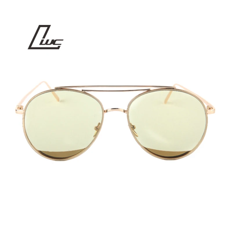 Винтажные круглые солнцезащитные очки со светоотражающим покрытием модные