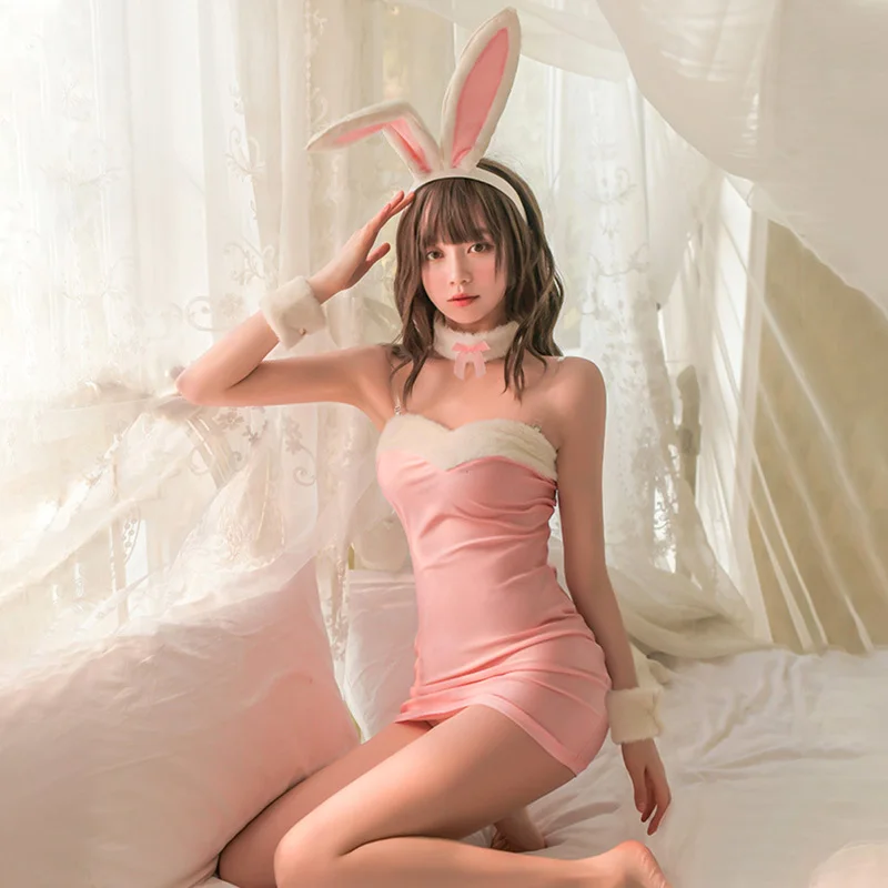 Привлекательные аниме костюмы для косплея Bunny Girl женский наряд обтянутый грудью