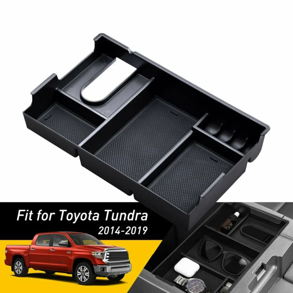 Подлокотник центральной консоли контейнер для хранения Toyota Tundra 2014 2019 A3 черный