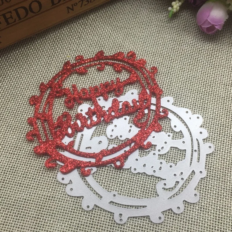 10 шт. с днем рождения слова металлические режущие штампы трафарет для DIY