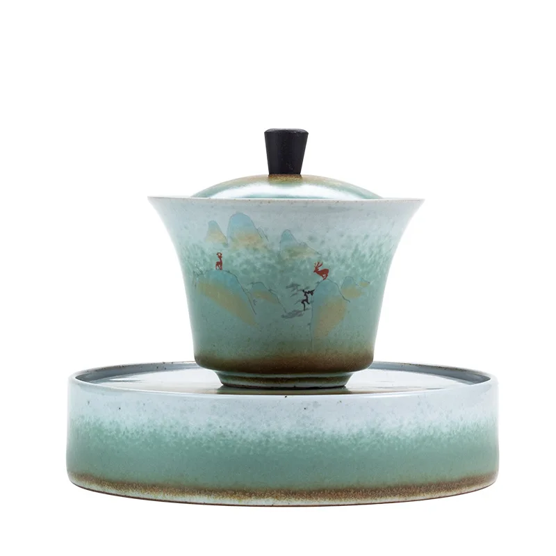 Набор подшипников для чайника Sancai Tureen античный синий и белый чай Термостойкая