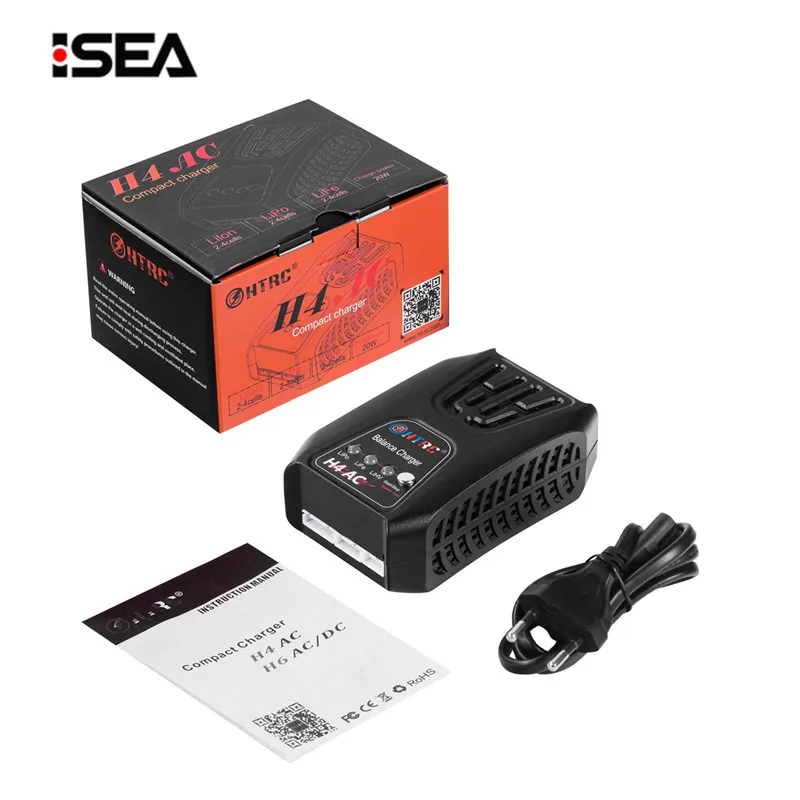 HTRC H4AC 20 Вт мини зарядка баланс зарядное устройство для 2-4s Lipo/LiFe/LiHV батарея карманного типа RC зарядное устройство
