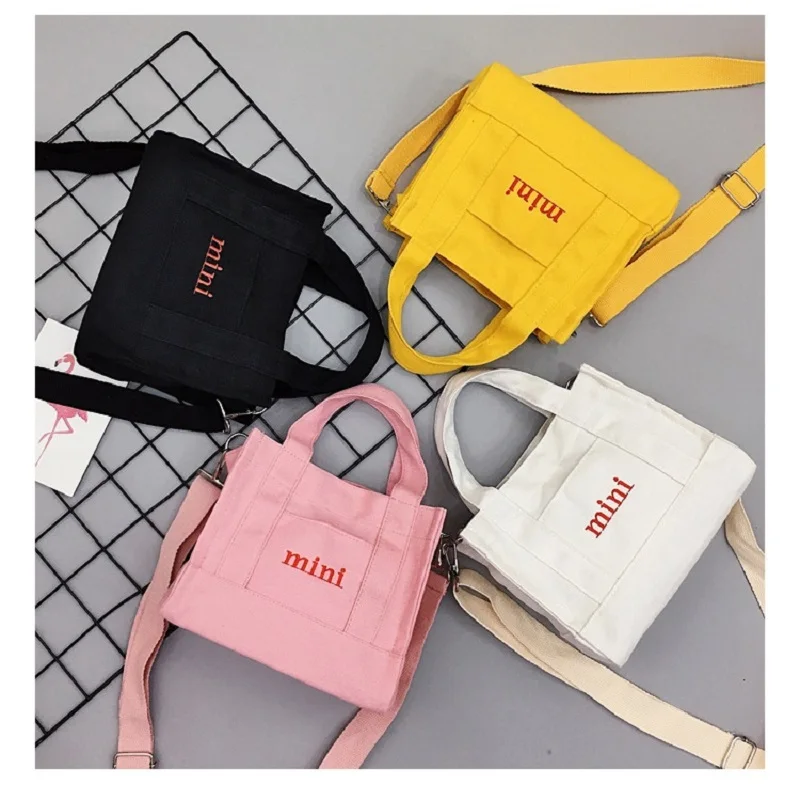 

Сумка женская хлопковая на одно плечо, миниатюрный мессенджер на молнии, Модный яркий тоут для отдыха