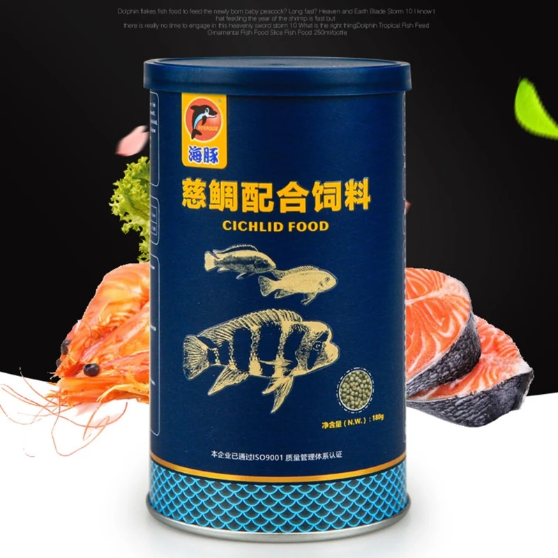 180g/Can декоративные цихлид гранулы Золотая рыбка Карп Гуппи малых и средних собак