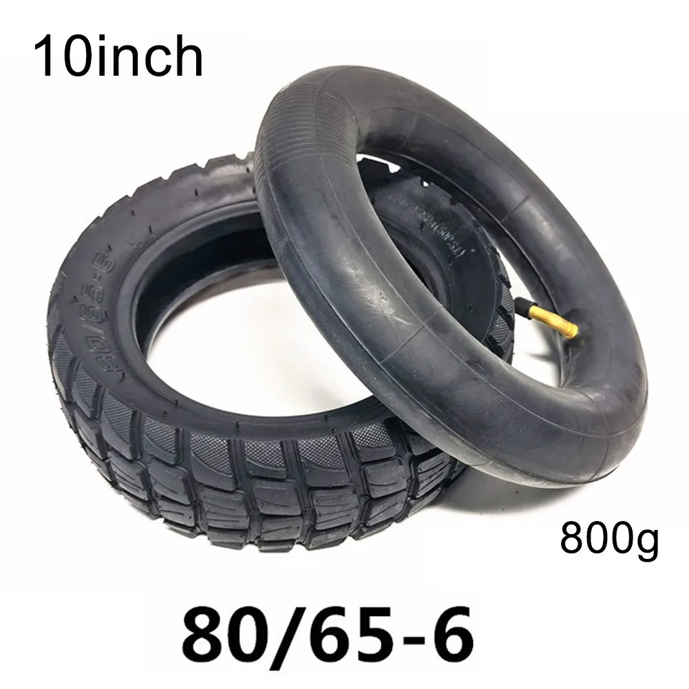 

10 In 80/65-6 Rubber Inner Outer Tube Thickened Off-Road Tread Tires For Electric Kick Scooter Replacement Tyre Cycling Parts
