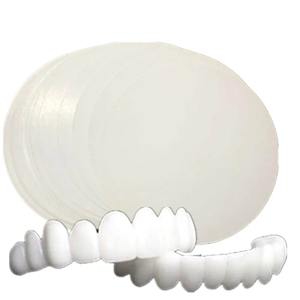 Perfect Snap on Smile Veneers fake false teeth tooth Bright White whitening Dental Oral Lab Material Molds Round Sheet | Красота и