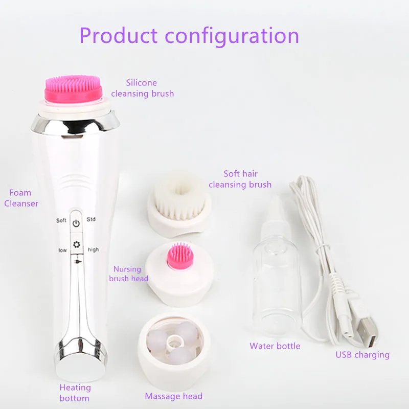

Electric Cleaning Brush Sonic Rotating Cleaning Brush Can Deeply Remove Blackheads and Make-up Remover Waterproof Facial Massage