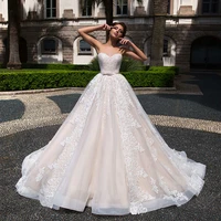 romantic boho a line wedding dress appliques lace 2 in 1 vestido de noiva two piece white bridal ball gown with detachable train