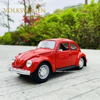 maisto 124 volkswagen beetle classic car die cast simulation alloy car model crafts decorative collection of toy tools gifts
