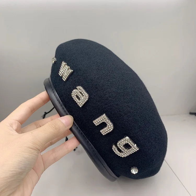 Новинка 2022 шерстяной берет женский Британский осенне-зимний Зимний с бутонами