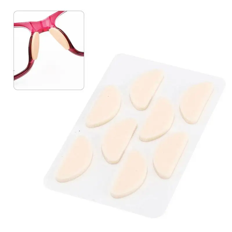 4 пары очков носоупоры клейкие силиконовые Нескользящие белые тонкие для