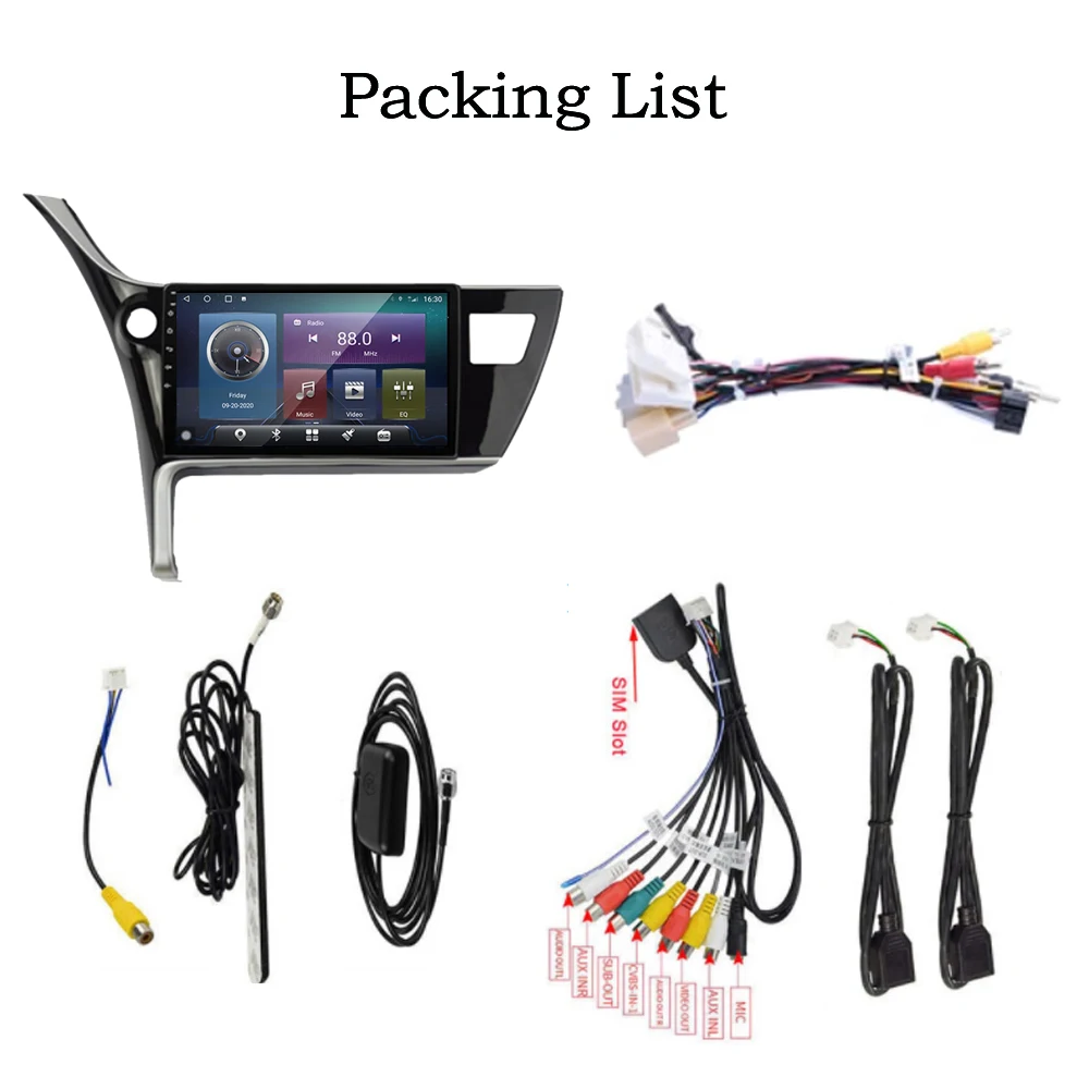 

QNavi 8-Core Android 10.0 WIFI Car Radio Navigation GPS Autoradio For Toyota Corolla 2017 Left Hand Drive Mirror Link Bluetooth