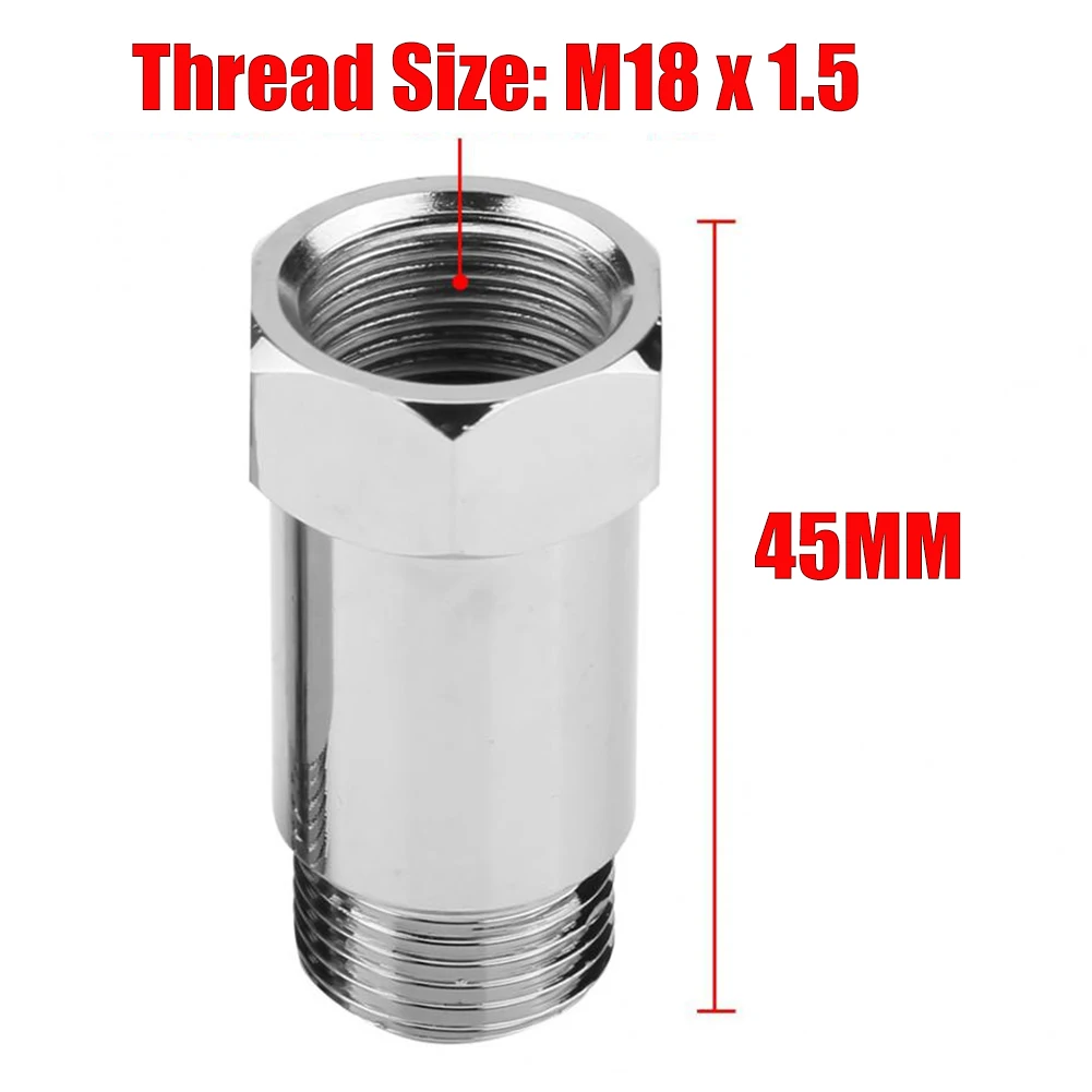

SALE High-grade NICKEL Plated Steel 1Pcs 45mm 02 O2 Oxygen Sensor Extension Spacer extender M18x1.5 Bung Adapter CEL Fix CSV