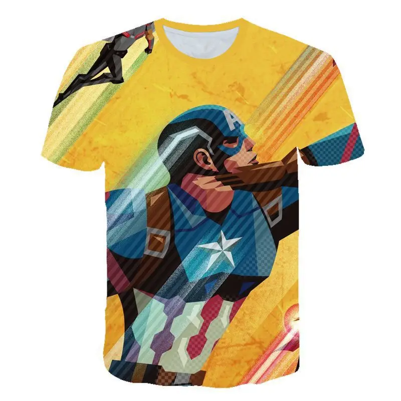 

Marvel The Avengers Kids T-Shirt Print Girls Funny Clothes Boy Clothes Spider-Man Tee Costume 2021 Summer Tops Children T Shirts