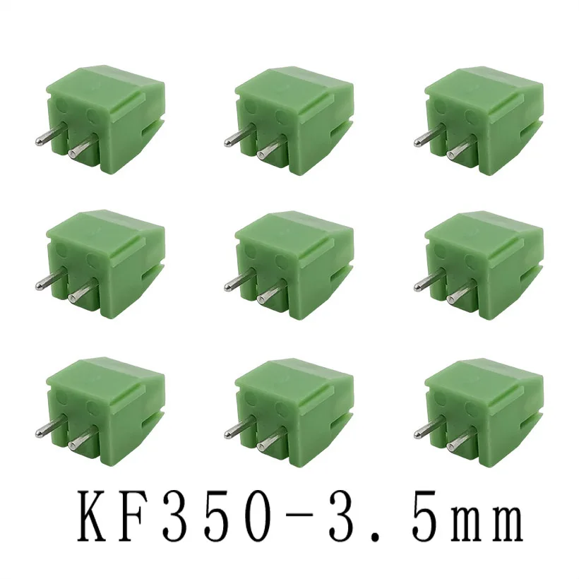 KF350 3.5 2P 300 в 10 А 3 5 мм Шаг 2 Pin контактный прямой контакт PCB Винтовые клеммные блоки