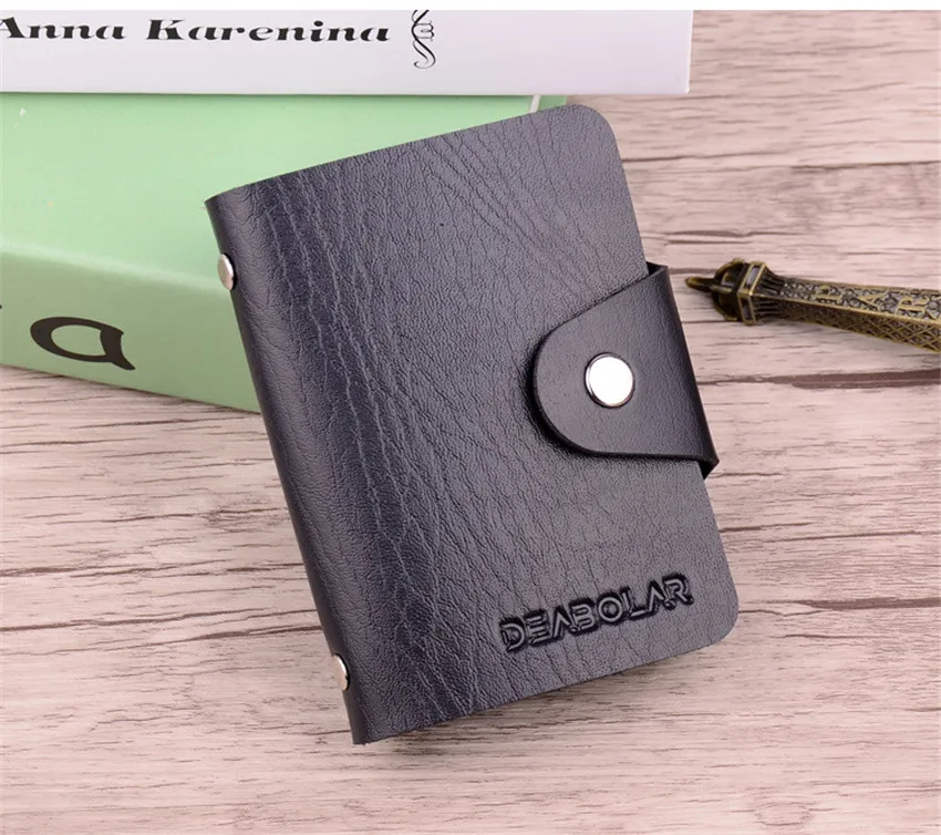 Новинка, 12 слотов, модный бизнес-держатель для карт из искусственной кожи, мини-органайзер для мужчин и женщин, держатель для банковской кредитной карты, сумка для ID карты, кошелек Doka