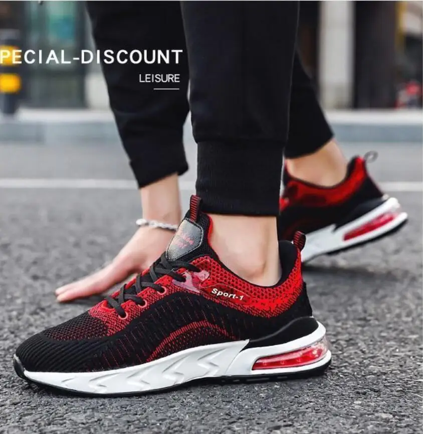 

2021 New men casual shoes fashion sports shoes men breathable Mesh Coconut shoes Air cushion Fitness running shoes men Sneakers