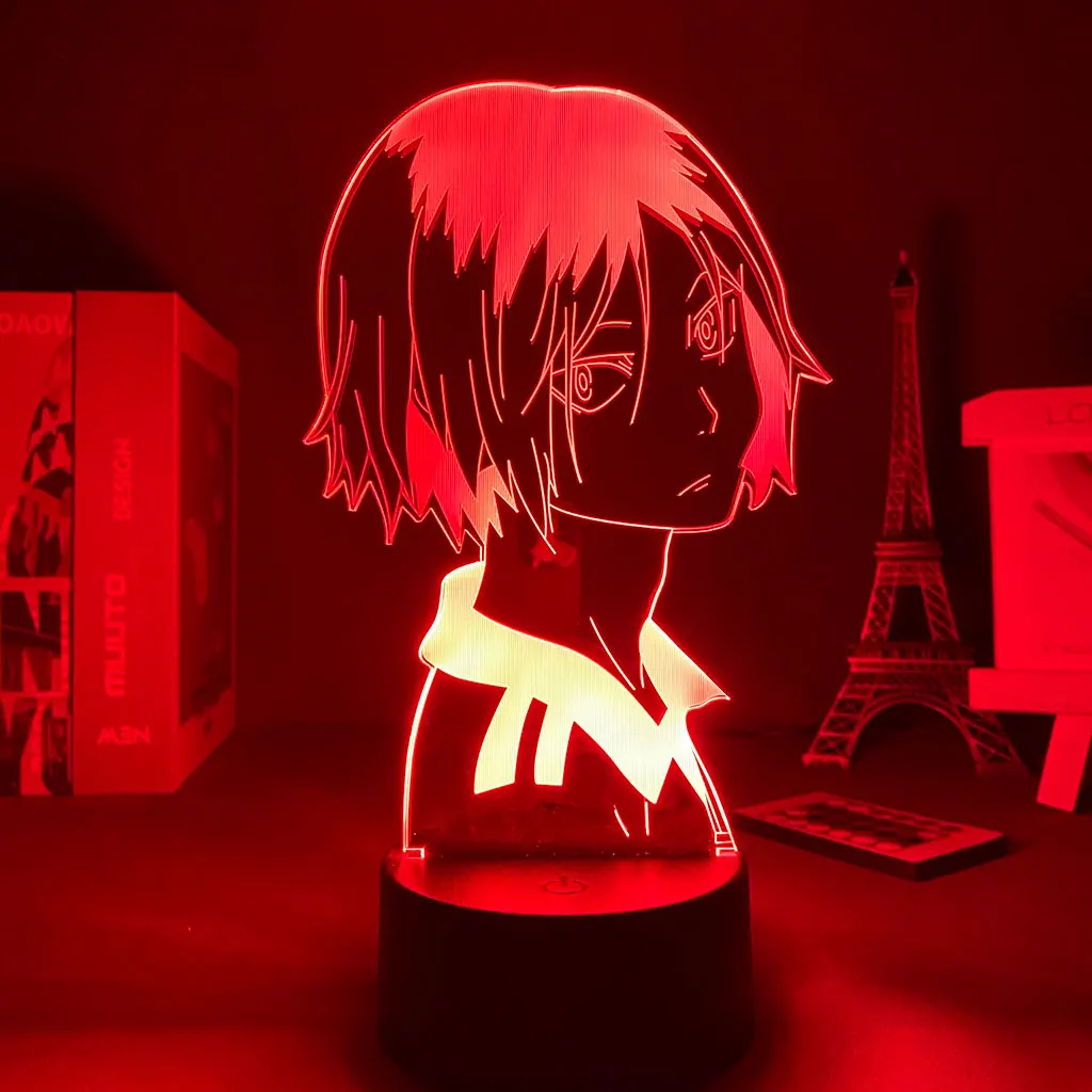 

16 Colors Night light Anime Kozume Kenma Lamp Haikyuu!! Led Night Light 3D remote control desk lamp for Bedroom Decor Lamp