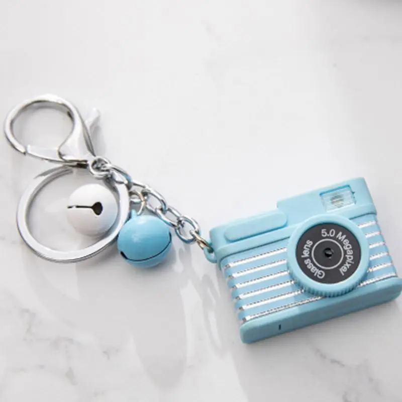 

New Mini Toy Camera Keychain With Bell Pendant Bag Accessories Kids Toy Gift